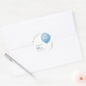 Oh Junge Baby Shower Runder Aufkleber (Umschlag)