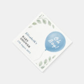 Oh Junge Baby Shower Serviette (Ecke)
