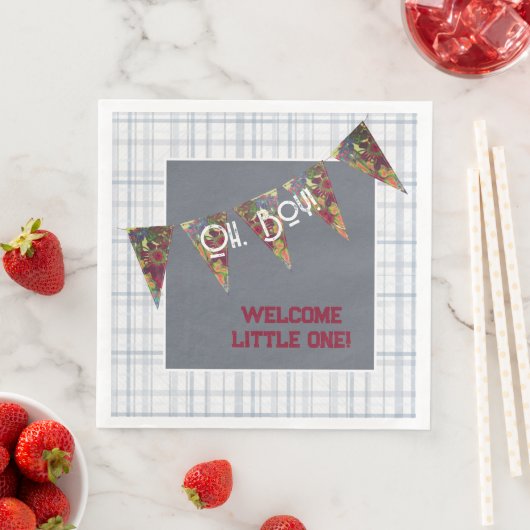 Oh, Junge! Baby-Shower-Servietten Serviette (Beispiel)