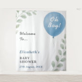 Oh Junge Baby Shower Wandteppich (Vorderseite)