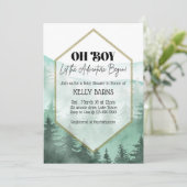 Oh Junge, Babydusche, Erlebniseinladung. Einladung (Stehend Vorderseite)