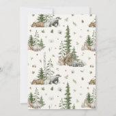 Oh Junge Babydusche frühzeitig abwarten Woodlandti Einladung (Rückseite)