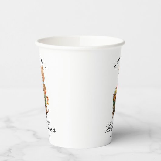 oh Junge Babydusche grün elegant Pappbecher (Links)