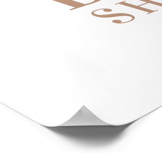 Oh, Junge Babydusche Party Begrüßungspposter Poster (Ecke)