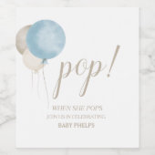 Oh Junge! Babydusche Wasserfarbe Weinetikett (Einzelnes Label)