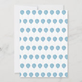 Oh, Junge! Balloon Baby ist fällig Einladung (Rückseite)