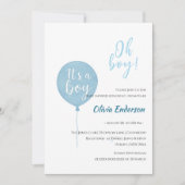 Oh, Junge! Balloon Baby ist fällig Einladung (Vorderseite)