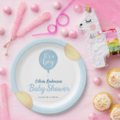 Oh, Junge! Balloon Baby ist fällig Pappteller (Party)