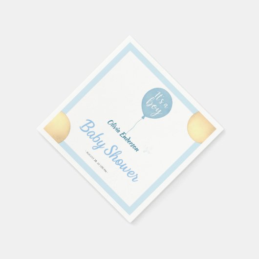 Oh, Junge! Balloon Baby ist fällig Serviette (Ecke)