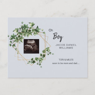 Oh Junge Blass Blau Ultraschall Foto Ankündigung P