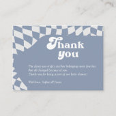 Oh Junge! blau kariert | Gingham | Vielen Dank Begleitkarte (Vorderseite)