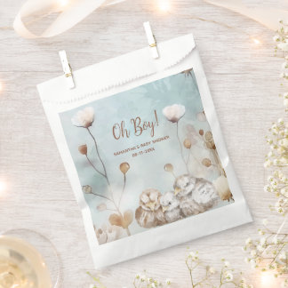 Oh Junge! Blaue Aquarell-Babydusche Geschenktütchen