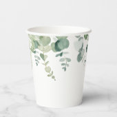 Oh Junge blaue Ballon Junge Babydusche Grün Pappbecher (Rückseite)