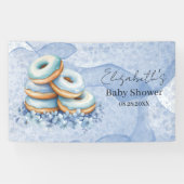 Oh Junge Blaue Donuts Baby Shower Banner (Horizontal)