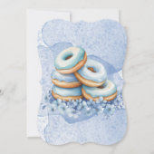 Oh Junge Blaue Donuts Baby Shower  Einladung (Rückseite)