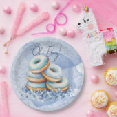 Oh Junge Blaue Donuts Baby Shower Pappteller (Party)