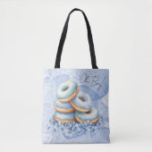 Oh Junge Blaue Donuts Baby Shower Tasche (Vorderseite)