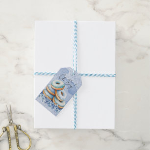 Oh Junge Blaue Donuts Baby Shower Vielen Dank Geschenkanhänger