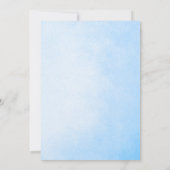 Oh Junge, Blue Balloon und Green Theme Baby Dusche Einladung (Rückseite)