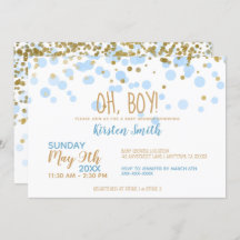 Oh Junge! Blue & Gold Confetti Babydusche