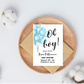 Oh Junge! Charming Blue Baby Dusche Einladungskart Einladung