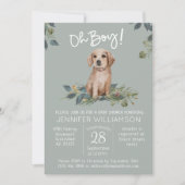 Oh Junge! Dog Baby Shower Einladung (Vorderseite)