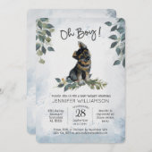 Oh Junge! Dog Baby Shower Einladung (Vorne/Hinten)