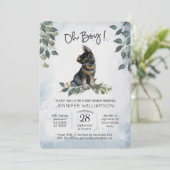Oh Junge! Dog Baby Shower Einladung (Stehend Vorderseite)