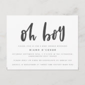 Oh, Junge, dusche eine Postkarte. Einladungspostkarte (Vorderseite)