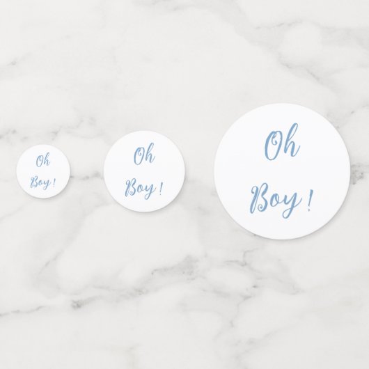 Oh Junge Dusche einfache blaue Konfetti (Rückseiten)