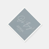 oh-Junge-Duschkopf blau Serviette (Ecke)