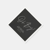oh-Junge-Duschkopf schwarz Serviette (Ecke)