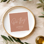 Oh Junge Duschskript Terracotta elegant Serviette