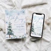 Oh, Junge Einladung, Winter-Baby-Dusche Einladung