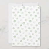 Oh Junge Eukalyptus blaue Ballons Babydusche Einladung (Rückseite)