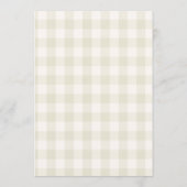 Oh Junge Farmer Traktor Gingham Baby Shower Einladung (Rückseite)