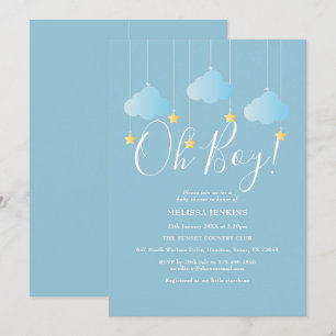 Oh Junge, funkel, funkel Baby Shower / Sprinkle Einladung