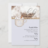 Oh Junge heiße Schokolade Rustikales Baby Es ist k Einladung (Vorderseite)