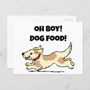 Oh Junge Hunde Funny Hunger Welpe Cartoon Postkarte
