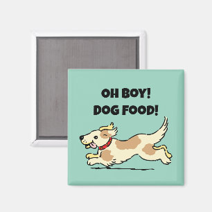 Oh Junge Hunde Hunger Welpe Cartoon Illustration Magnet