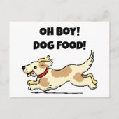 Oh Junge Hunde Hunger Welpe Cartoon Illustration Postkarte (Vorderseite)