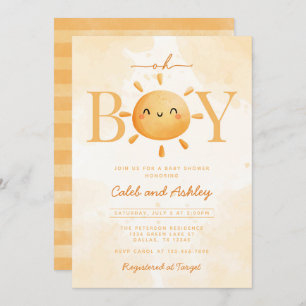 Oh Junge kleine Ray von Sunshine Sun Baby Shower Einladung