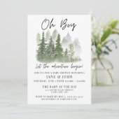 "Oh Junge, Lass den Adventure Begin" Babydusche Einladung (Stehend Vorderseite)