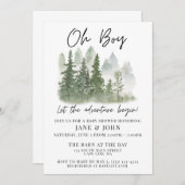 "Oh Junge, Lass den Adventure Begin" Babydusche Einladung (Vorne/Hinten)