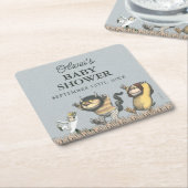 Oh Junge! Lass des Wilden Rumpus Start | Babydusch Rechteckiger Pappuntersetzer (angewinkelt)