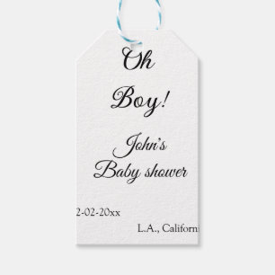 oh Junge Mädchen Baby-Party Name Datum Jahr Ort e Geschenkanhänger