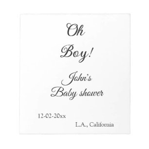 oh Junge Mädchen Baby-Party Name Datum Jahr Ort e Notizblock