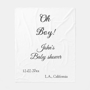 oh Junge Mädchen Baby Shower Name Datum Jahr Ort e Fleecedecke
