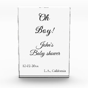 oh Junge Mädchen Baby Shower Name Datum Jahr Ort e Fotoblock