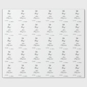 oh Junge Mädchen Babydusche geben den Namen Datum  Geschenkpapier (Flach)